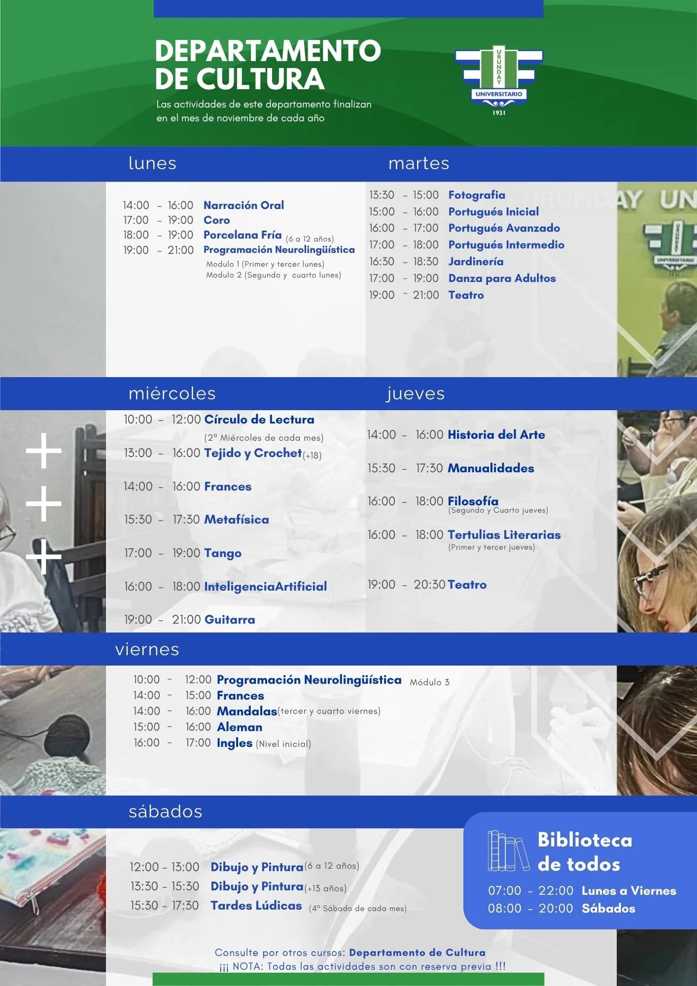 Horarios 8